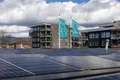 Solcellepaneler på Lietorvet kjøpesenter.