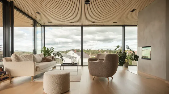 Stue i hus på bryne med elektroleveranse fra EL-TEAM.