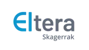Logo for Eltera Saggrenda, med teksten 'Eltera' i blått og grått, og 'Saggrenda' i mindre grå skrift under.