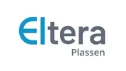 Logo med teksten 'Eltera Plassen' der 'El' er i blå farge og resten av teksten er grå.