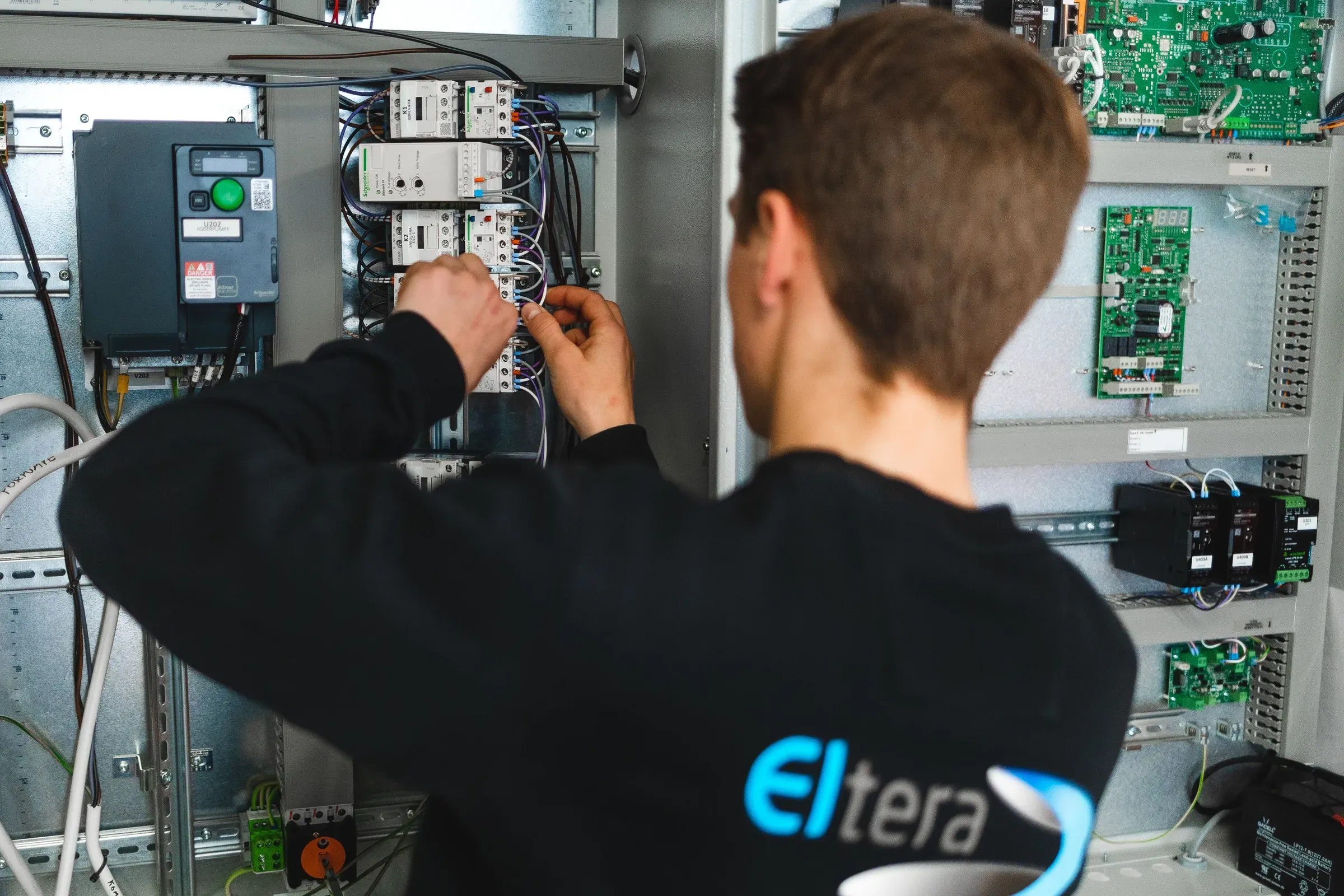 Elektriker fra Eltera Plassen i SD-anlegg.