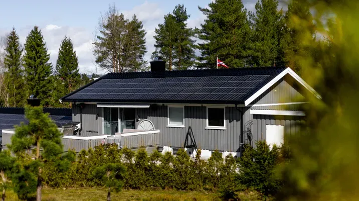 Solceller på privatbolig.