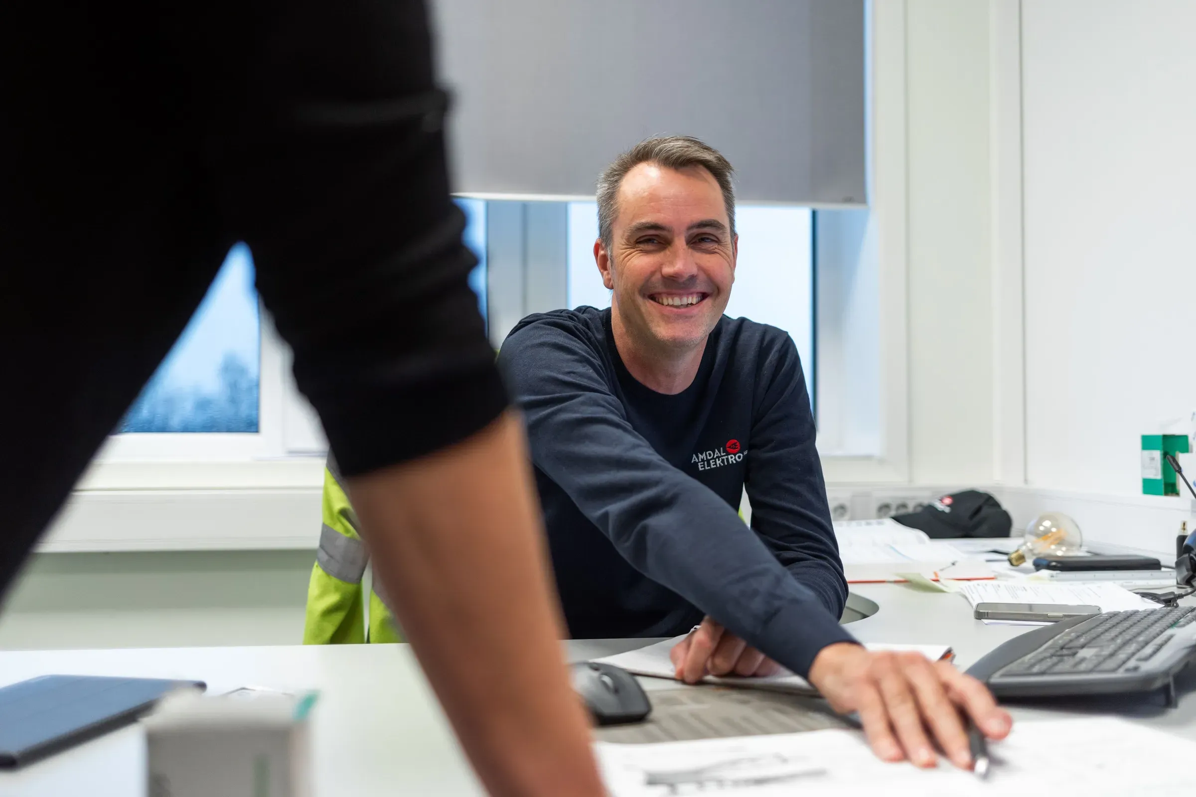 smilende prosjektleder på Amdal Elektro