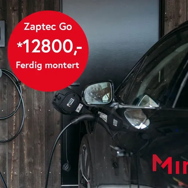 zaptec go elbillader på vegg