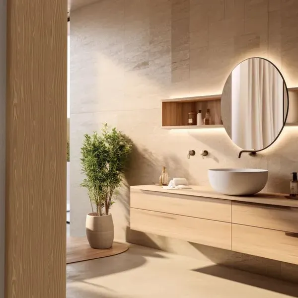 heatit z-trm6 termostat 9003 hvit på vegg utenfor bad