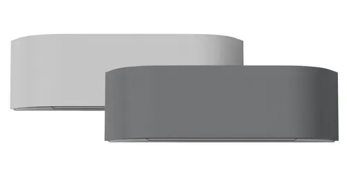 buet varmepumpe lys og mørkgrå