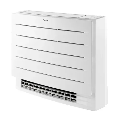 daikin gulvmodell hvit varmepumpe produktbilde fra siden
