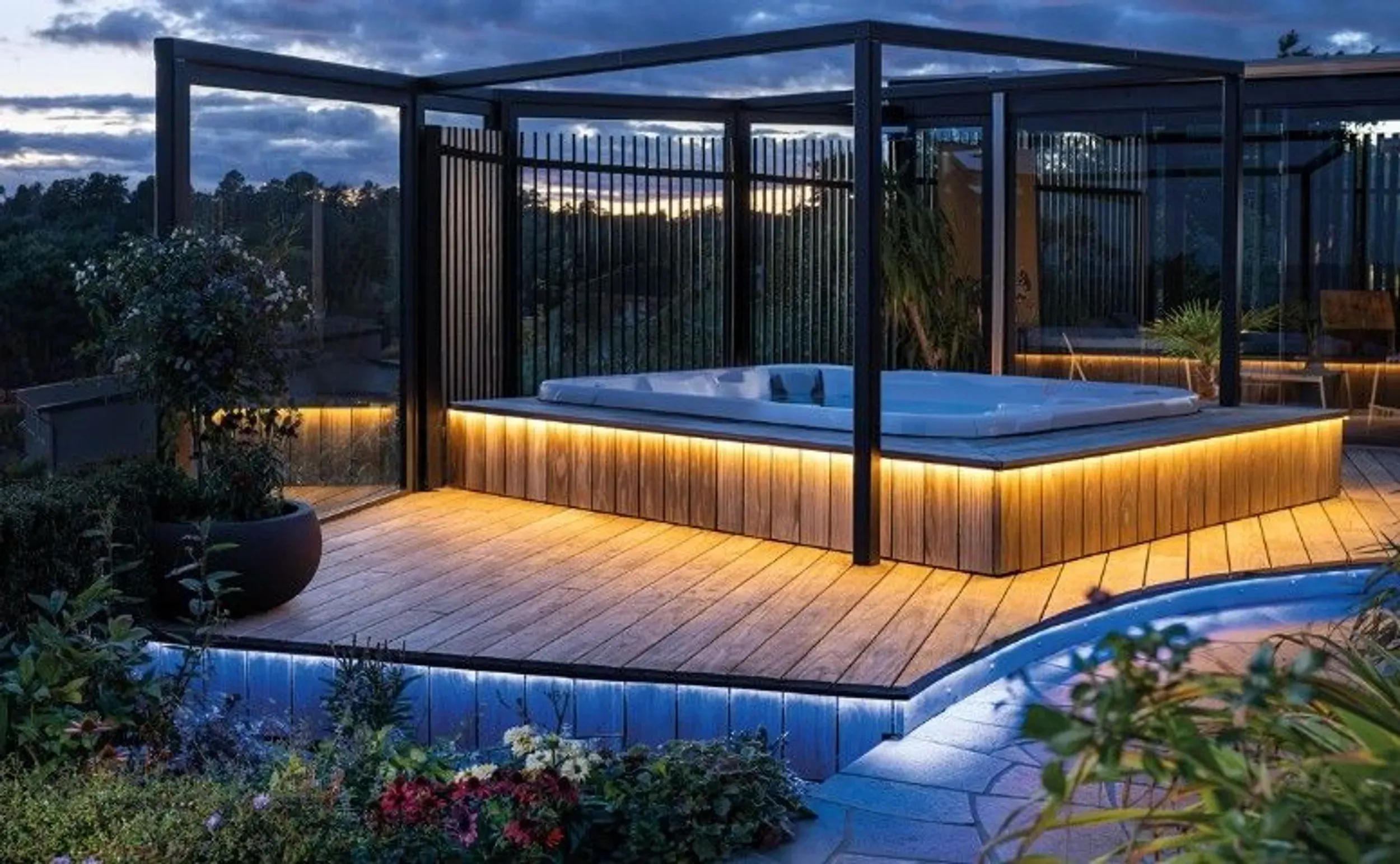 ledlist ute på terrasse