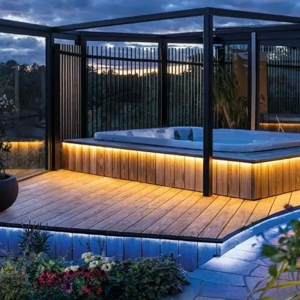 ledlist ute på terrasse